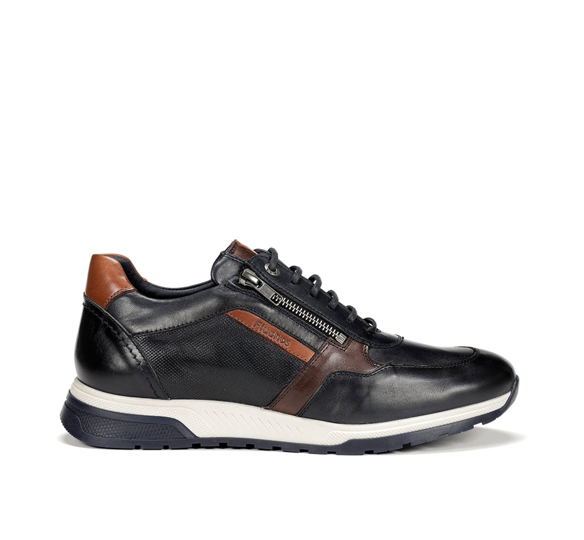 Fluchos Louis F1600 baskets homme bleu cuir