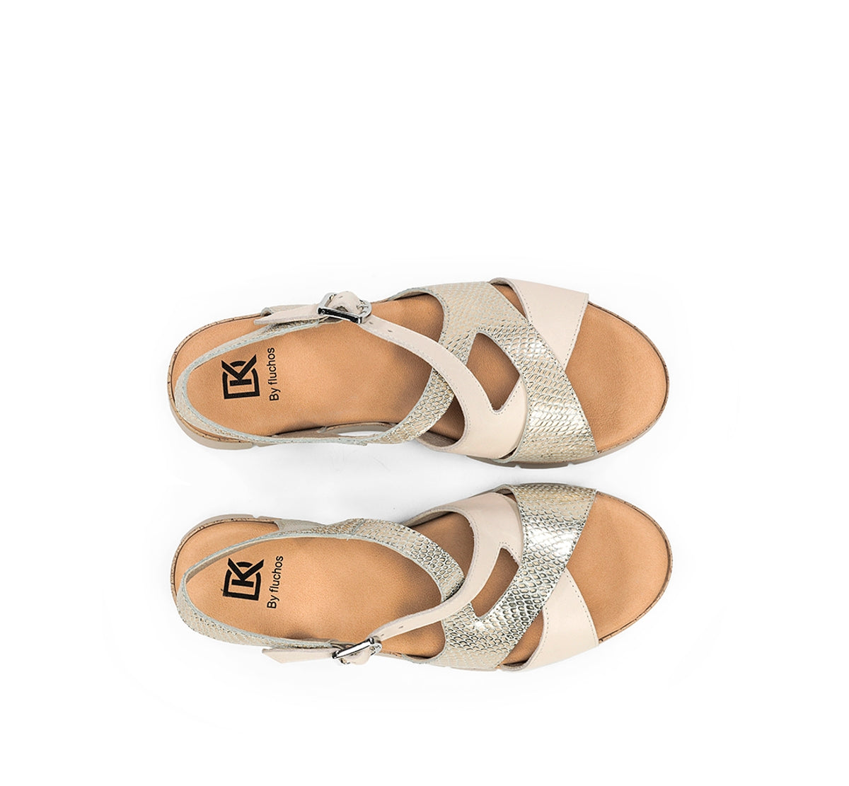 Dorking by Fluchos Klau D9485 sandale blanche femme