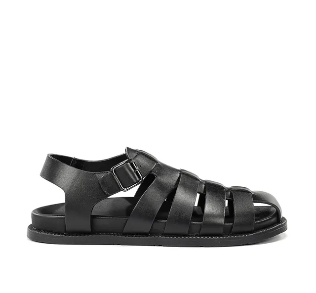 Fluchos Bari F2450 sandales homme noir cuir