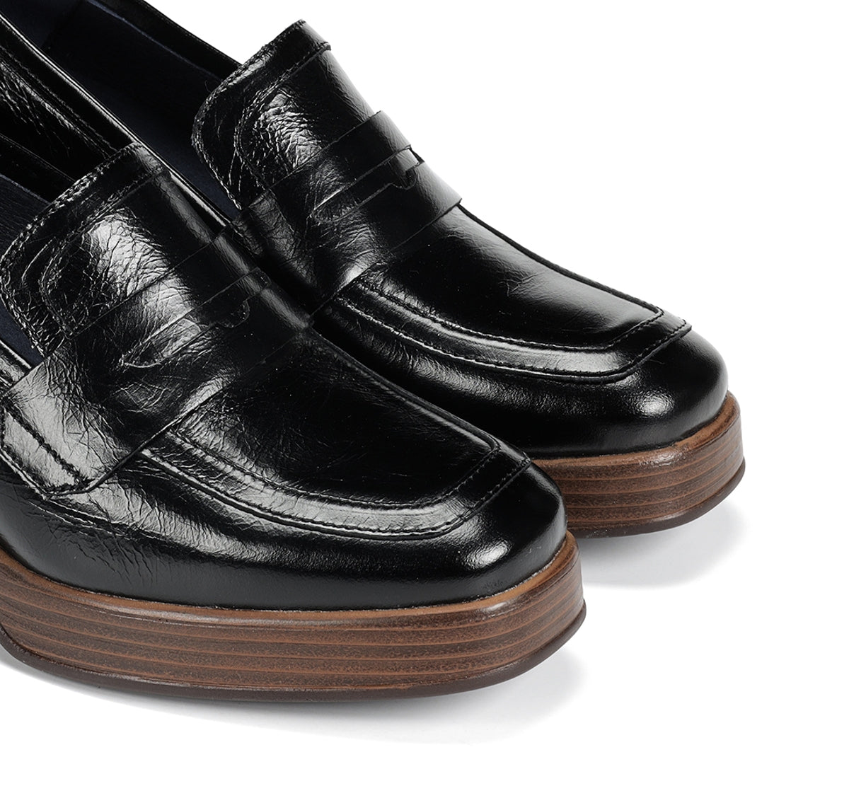 Fluchos Dorking Cristel D9334 mocassins noir plateforme
