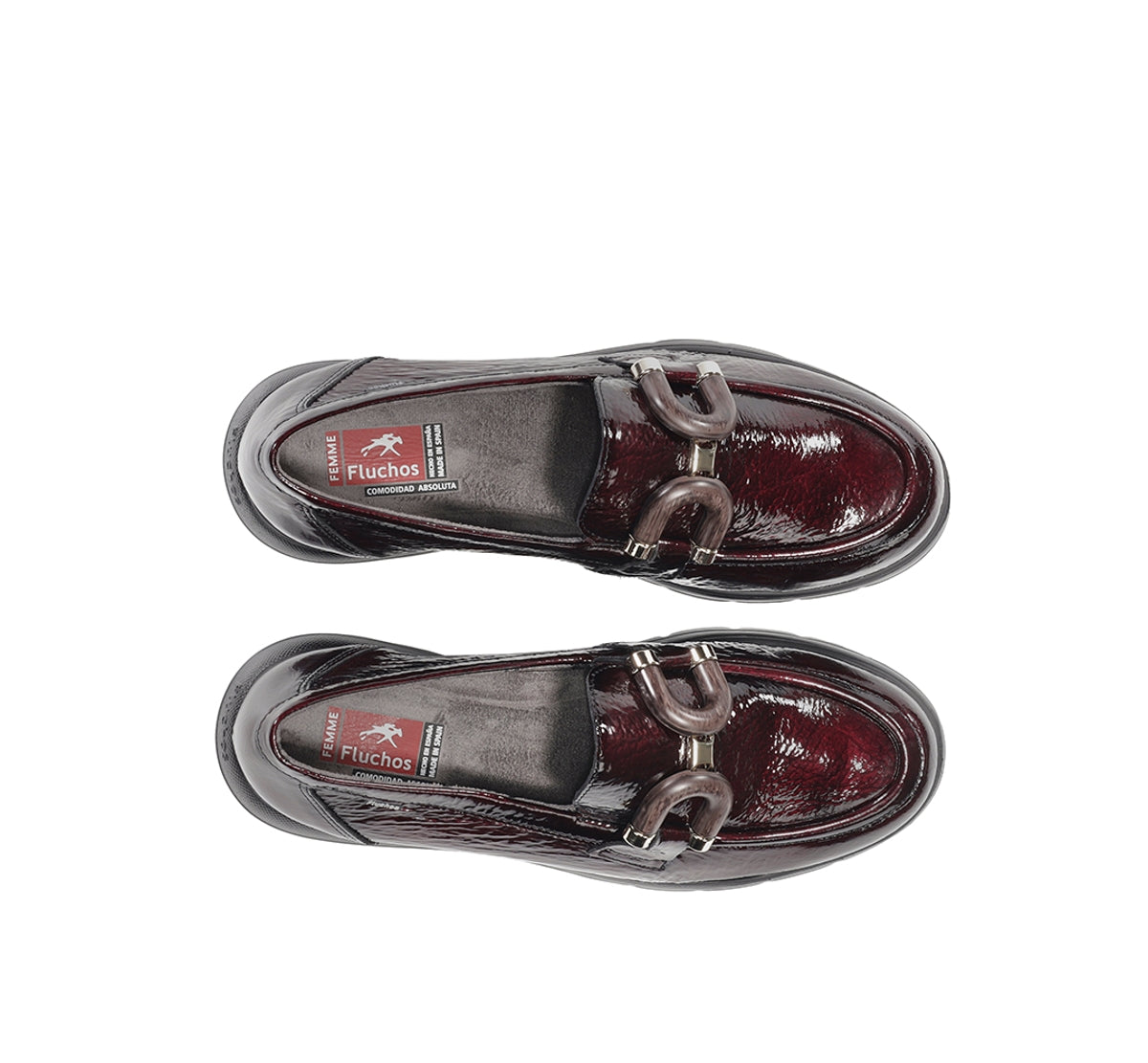 Fluchos Gladis F2514 mocassins femme rouge cuir