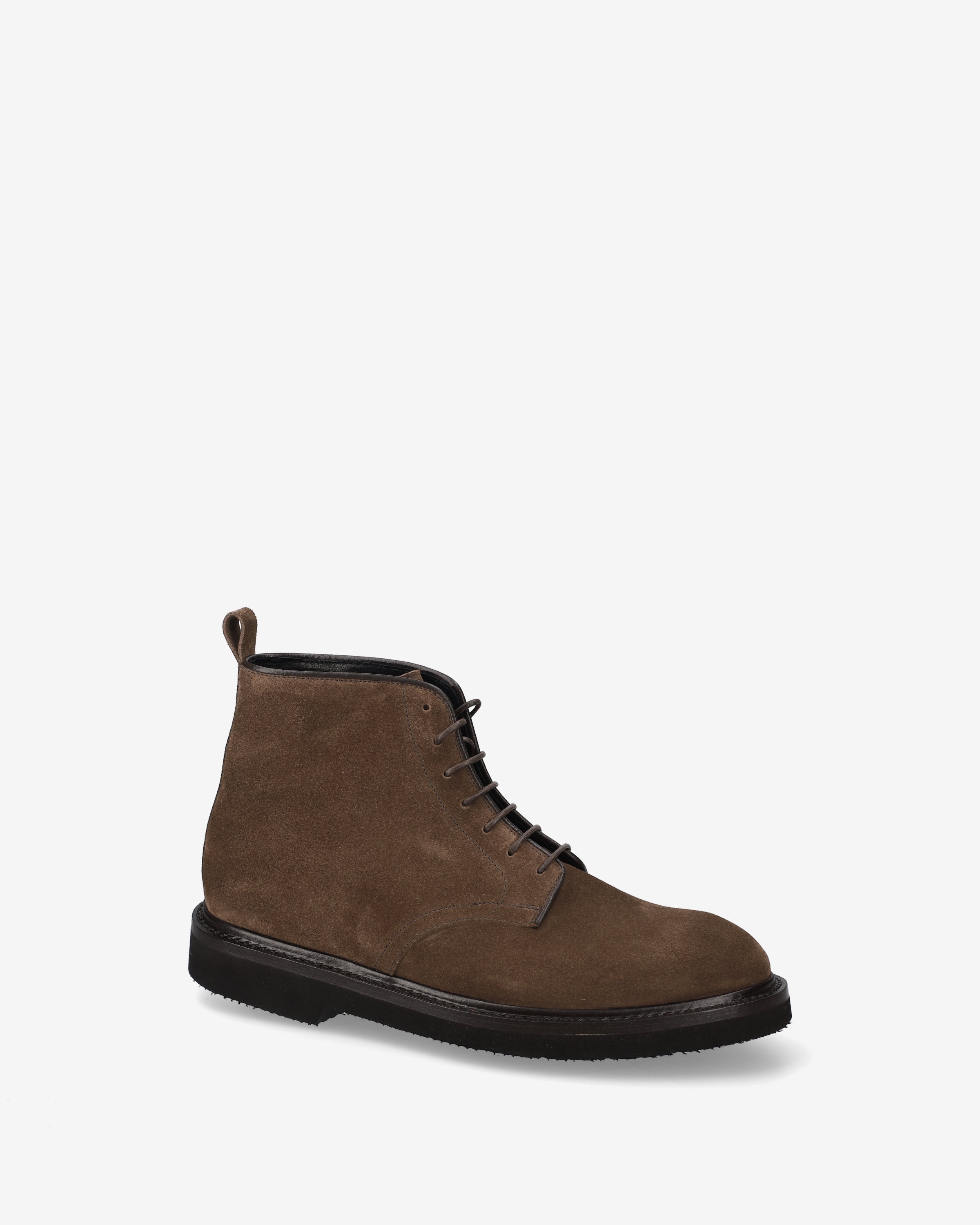 Premiata Boots Bottine Daim Marron à Lacets