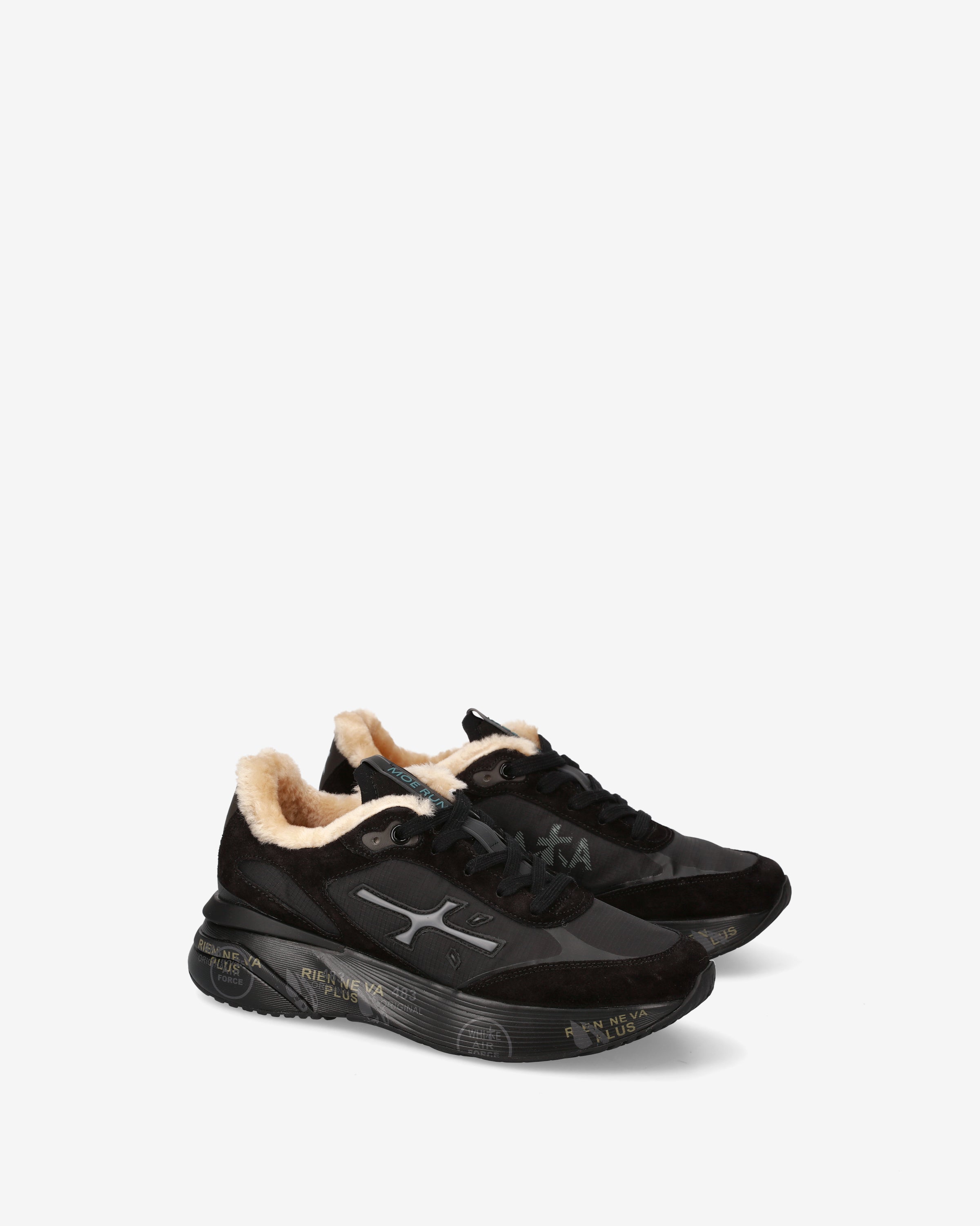 Premiata Moerund 7795m baskets femme noires fourrées