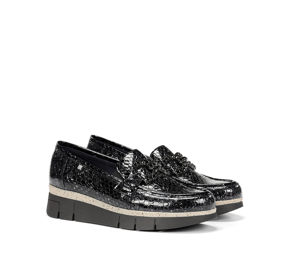 Dorking by Fluchos India D9325 mocassins gris femme cuir