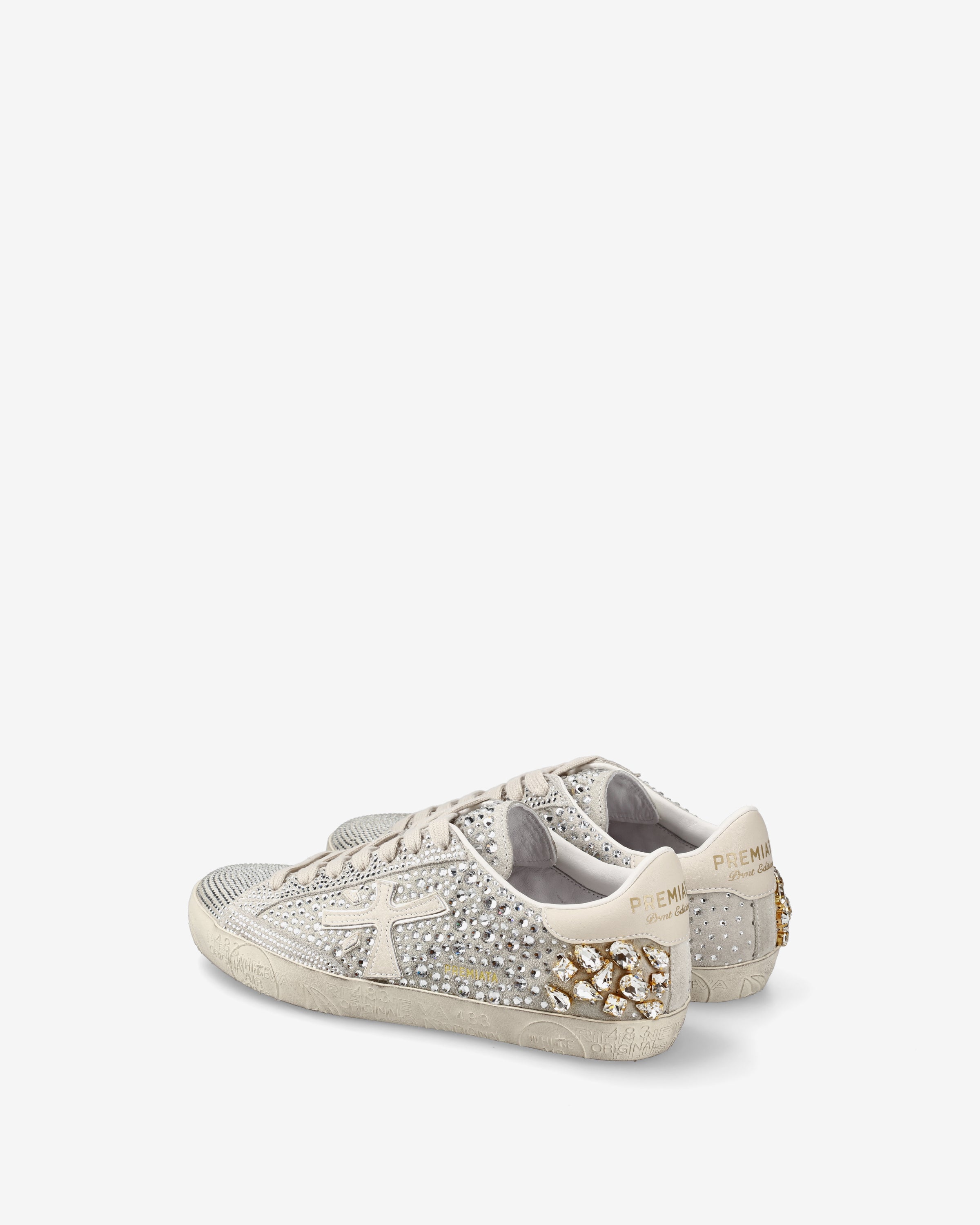 Premiata Stevend 7848 baskets femme crème strass