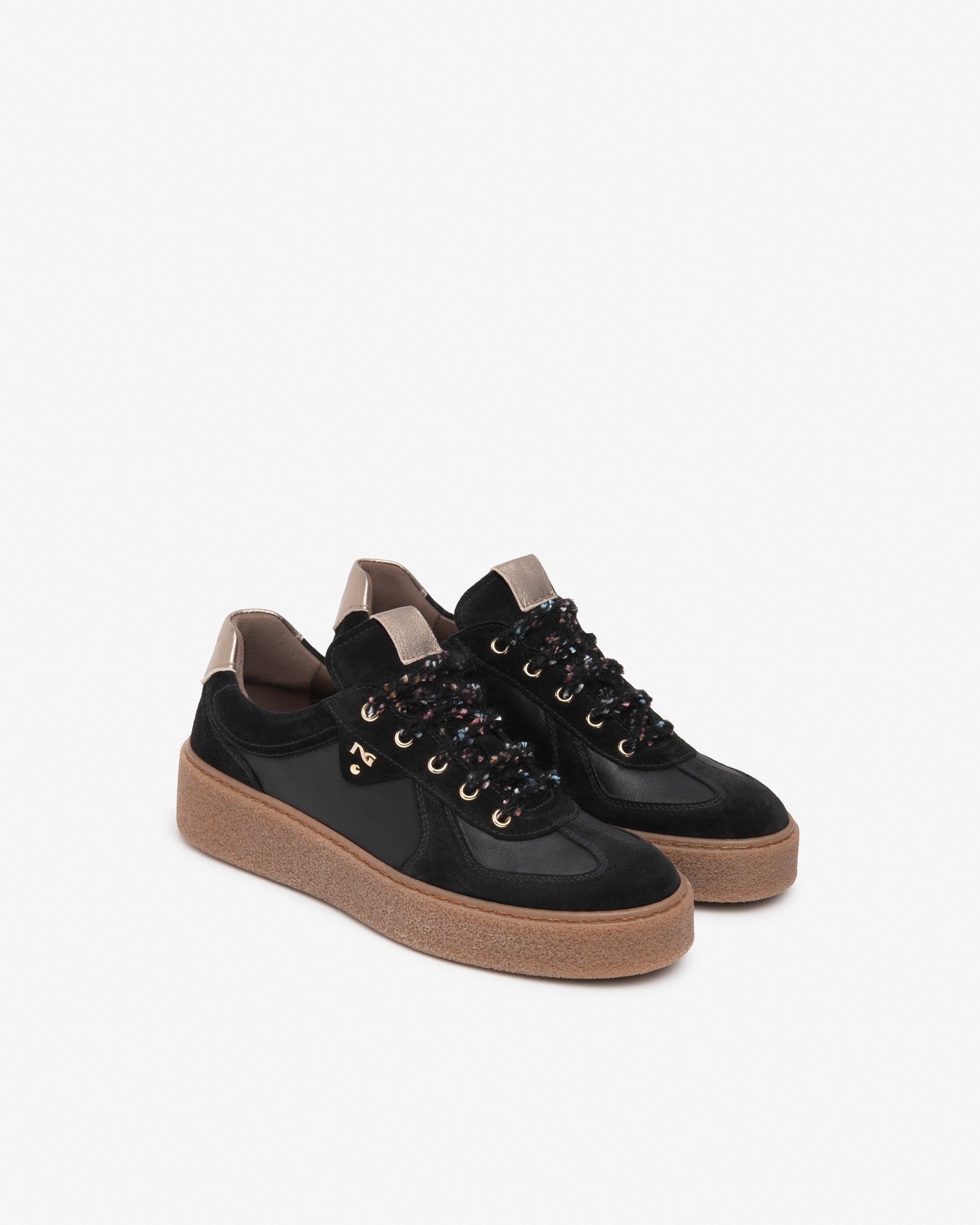 Nero Giardini Sneakers Baskets Cuir Daim Femme Plateforme