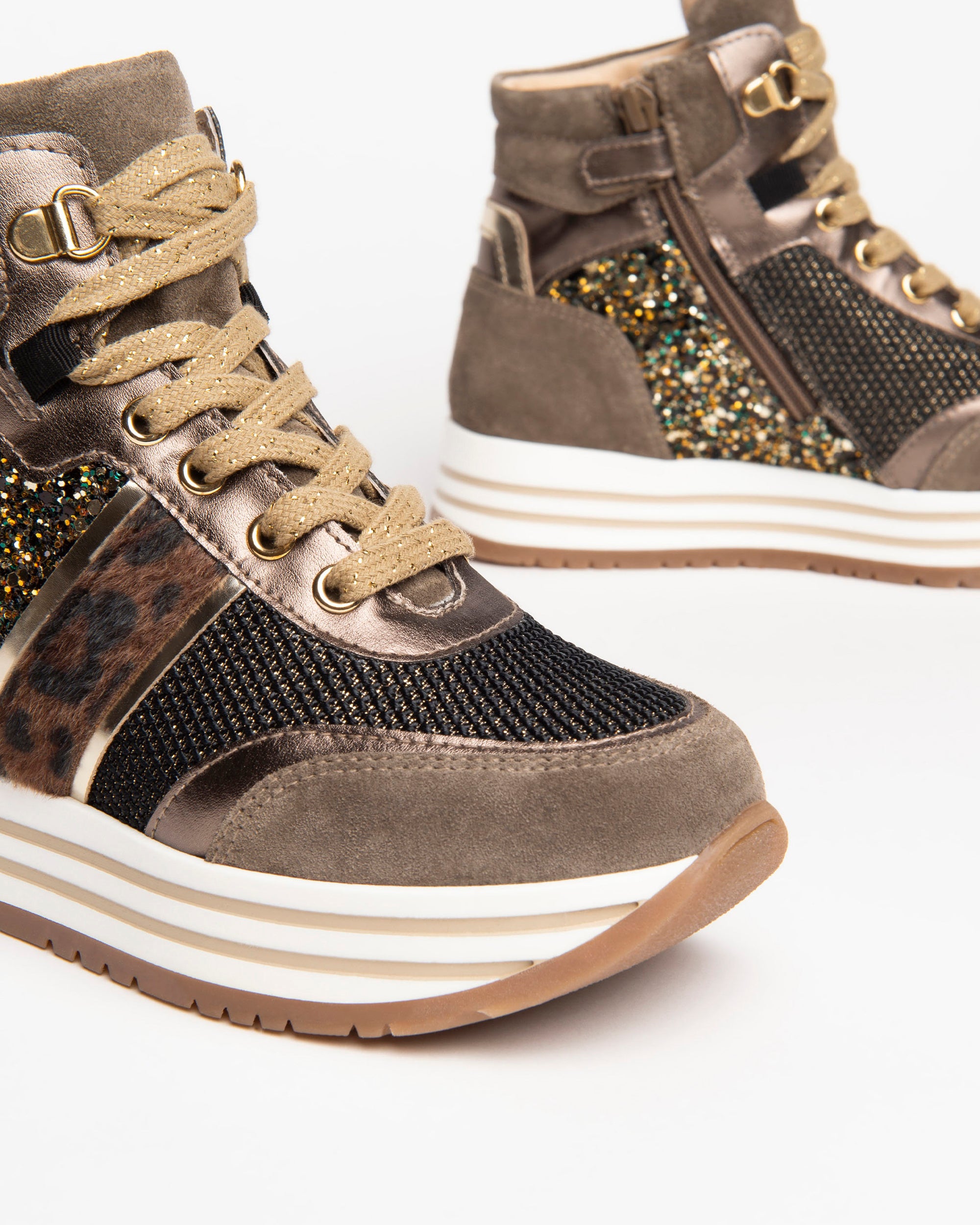 Nero Giardini Sneakers baskets fille daim montantes à zip