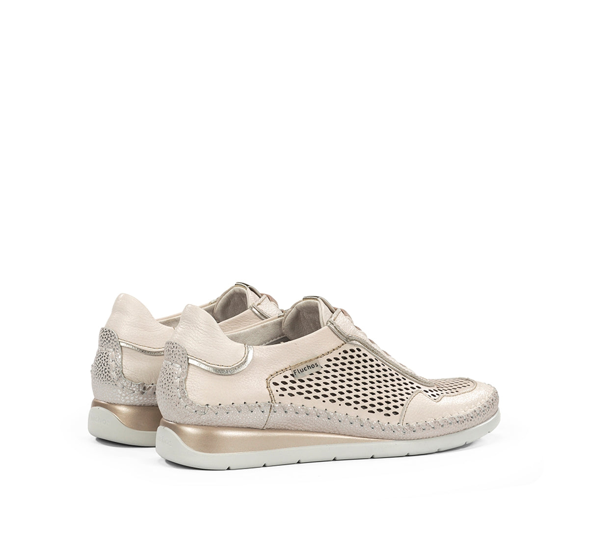 Fluchos Sella F2143 baskets femme taupe compensées