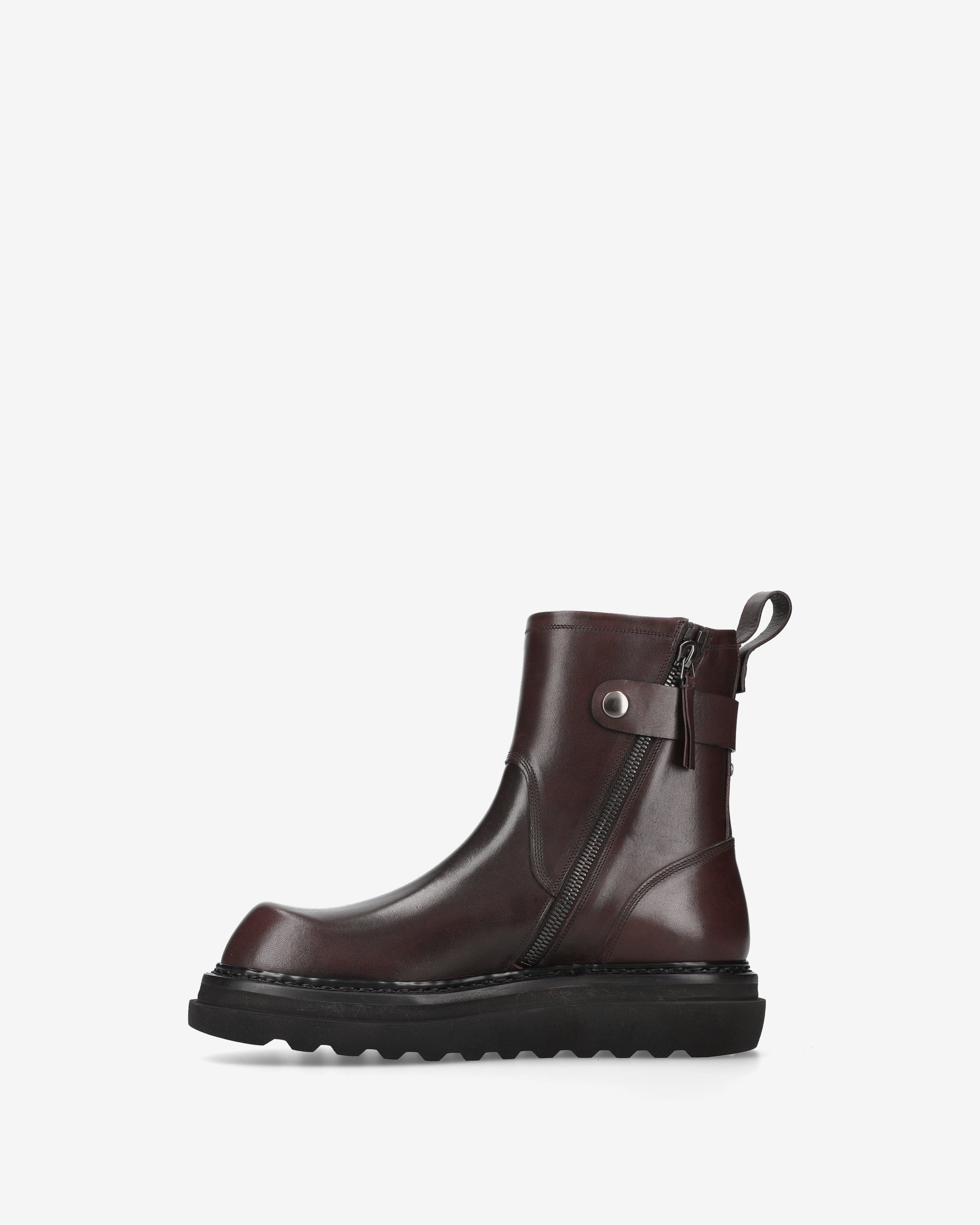 Premiata Boots Bottines Cuir Marron Homme Pointure 5 Zip