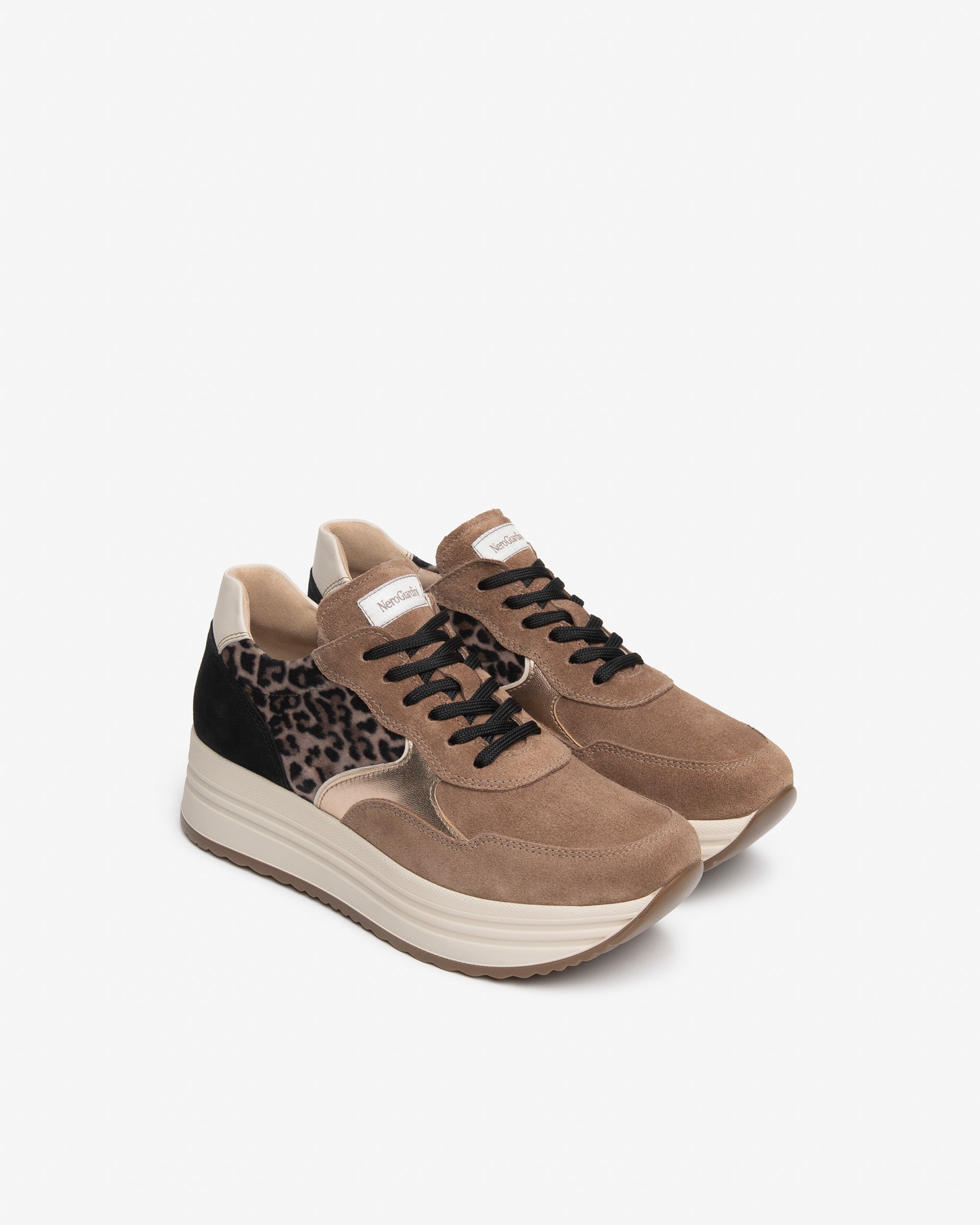 Nero Giardini Sneakers baskets femme daim compensées