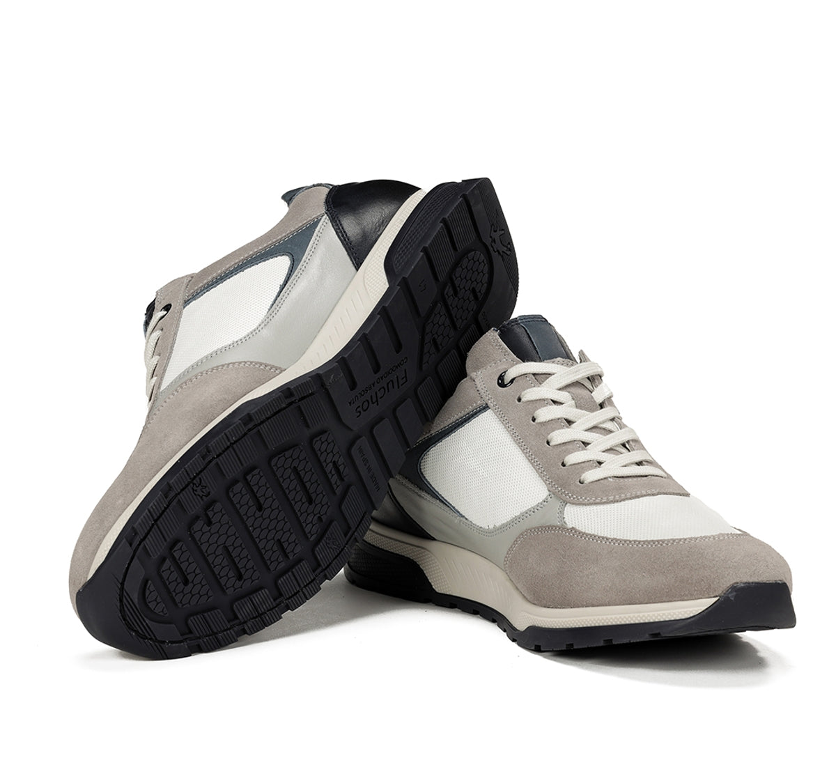 Fluchos Louis F1958 basket grise cuir homme