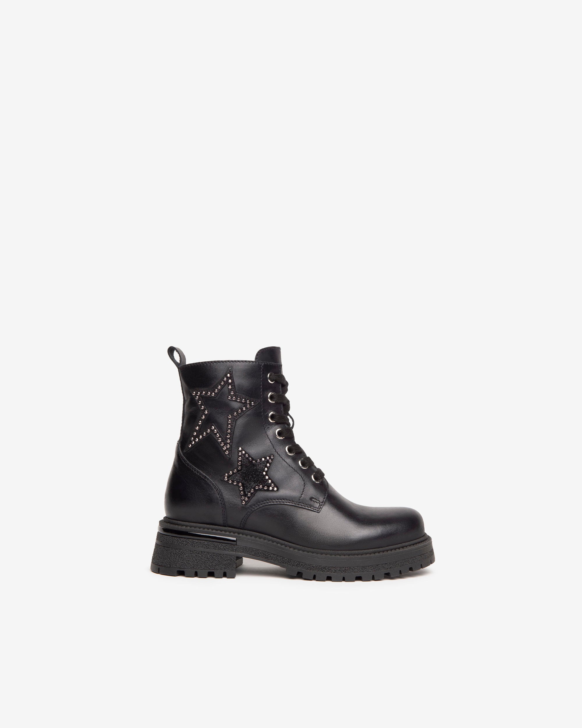 Nero Giardini Combat Boots bottines cuir fille strass