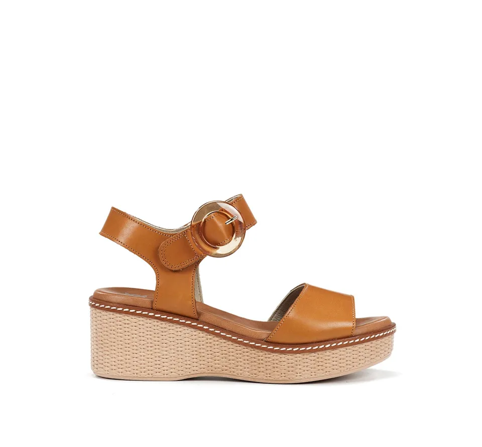 Dorking Nido D9450 sandales marron femme compensées