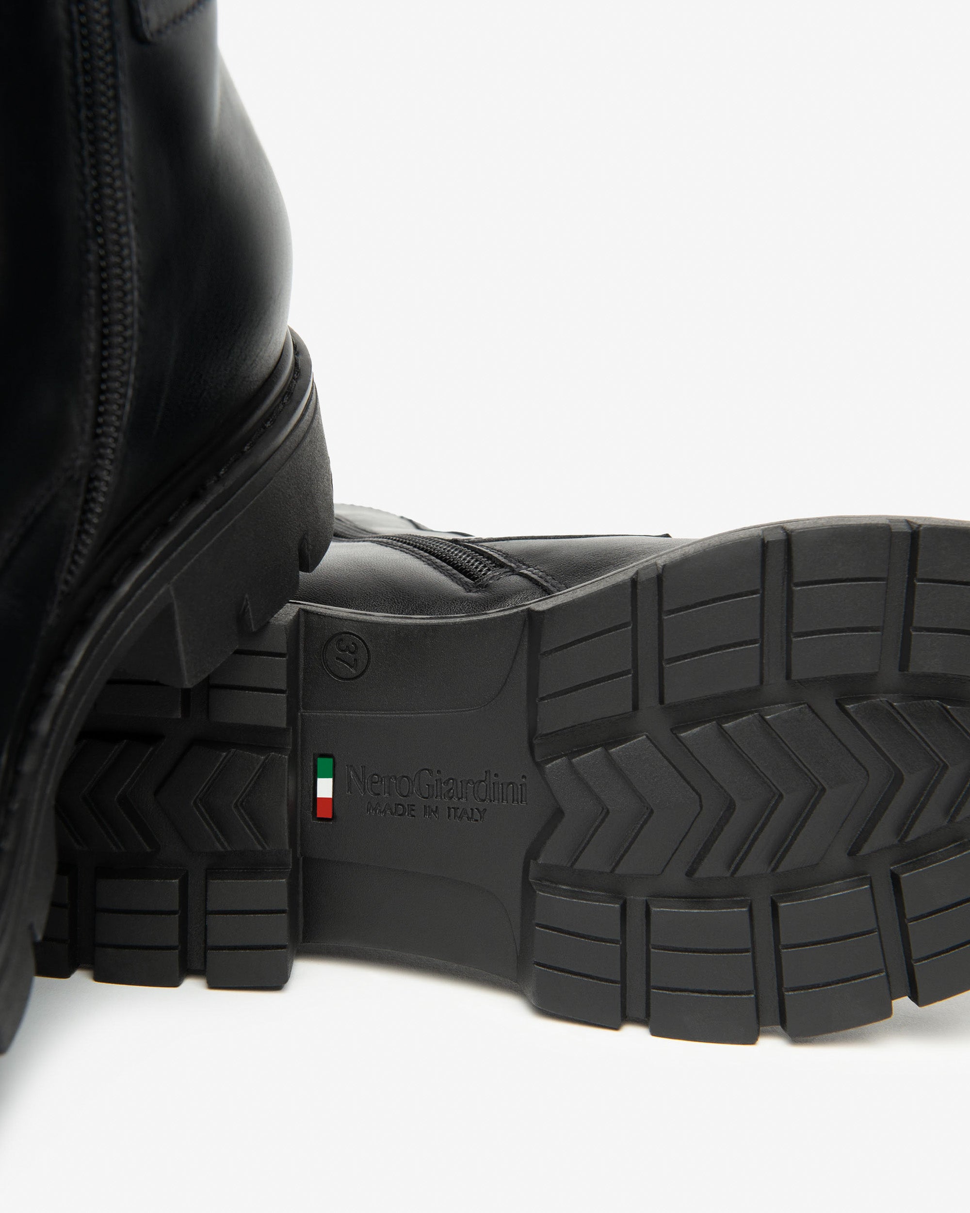 Nero Giardini Combat Boots cuir femme rangers hiver