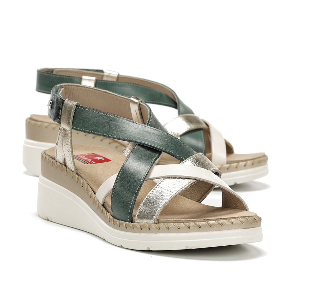Fluchos Leza F2135 sandale femme bleu cuir confort