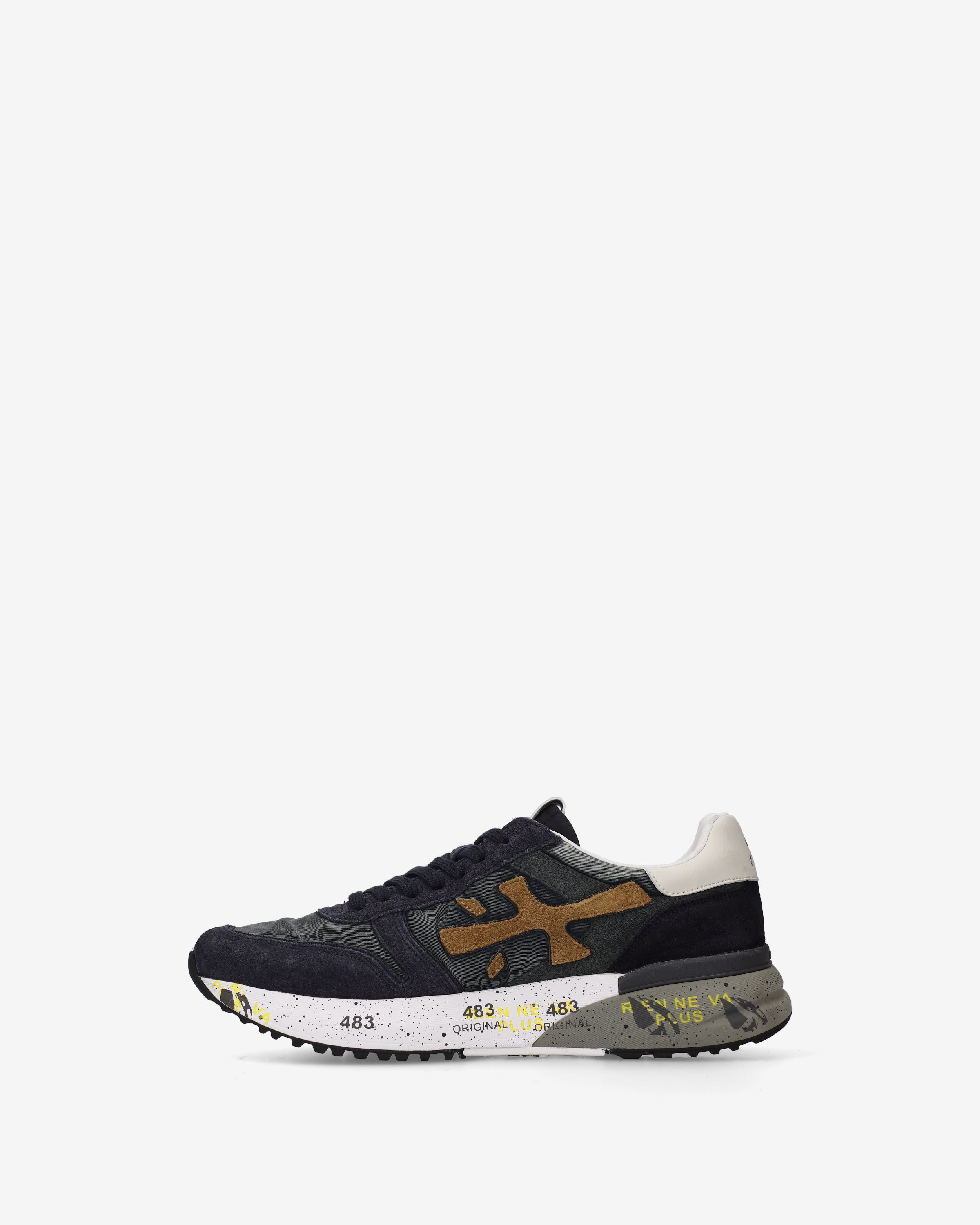 Premiata Mick 8435 baskets bleu nuit daim