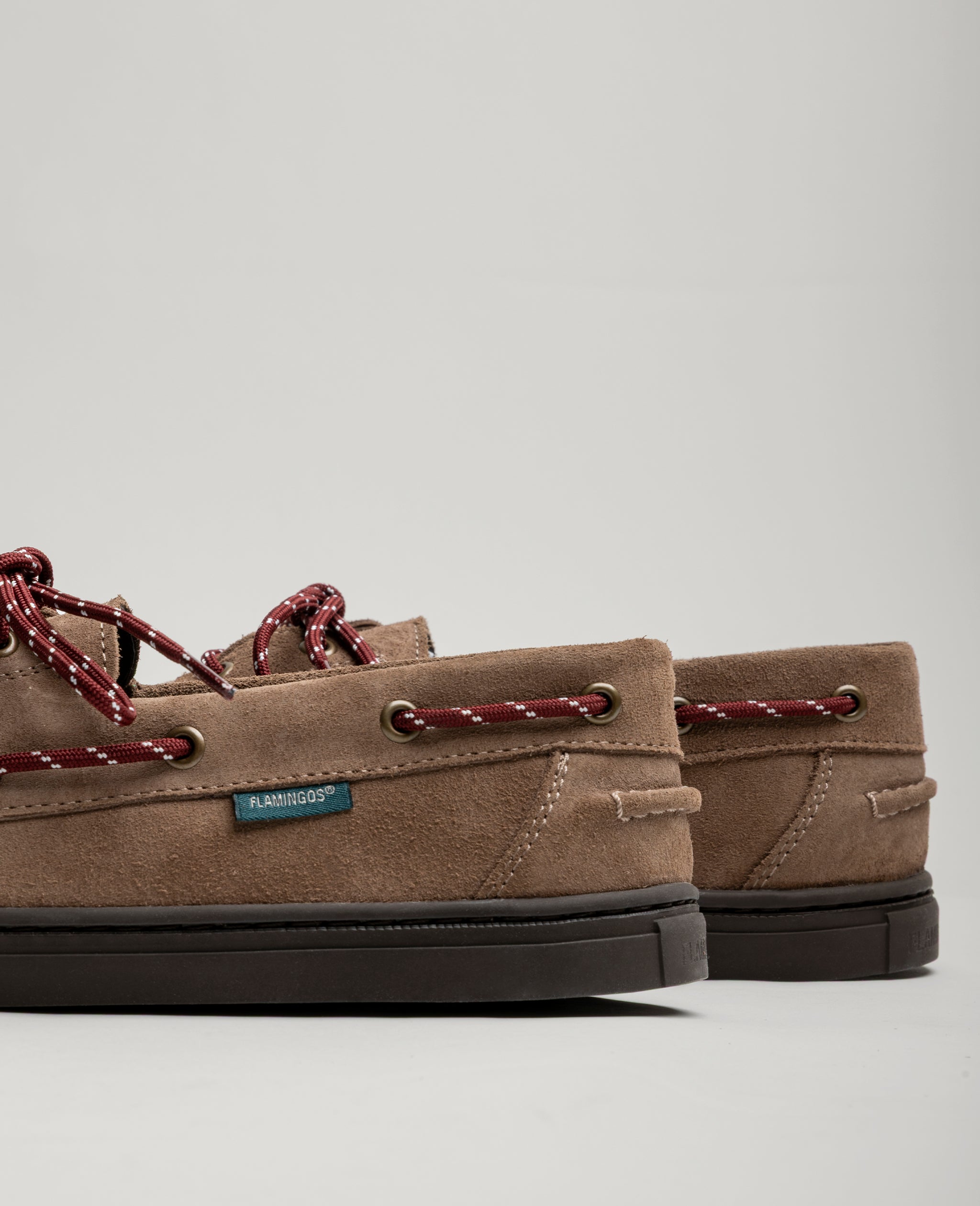 Flamingos Life Zero Boat Suede Taupe bateau barefoot