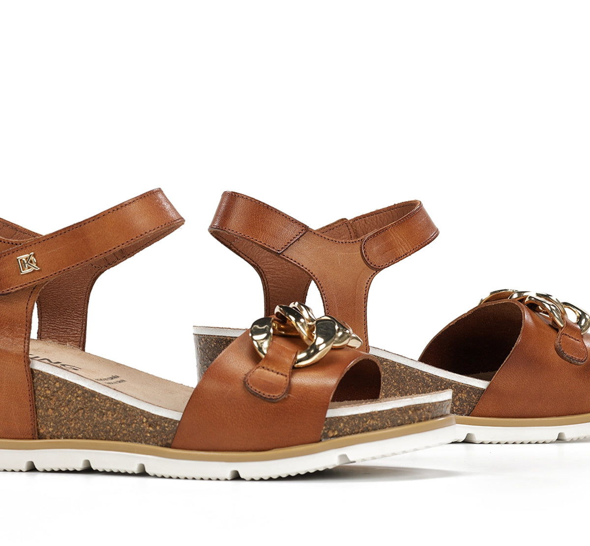 Dorking Gold D9511 Sandales Femme Marron Compensées