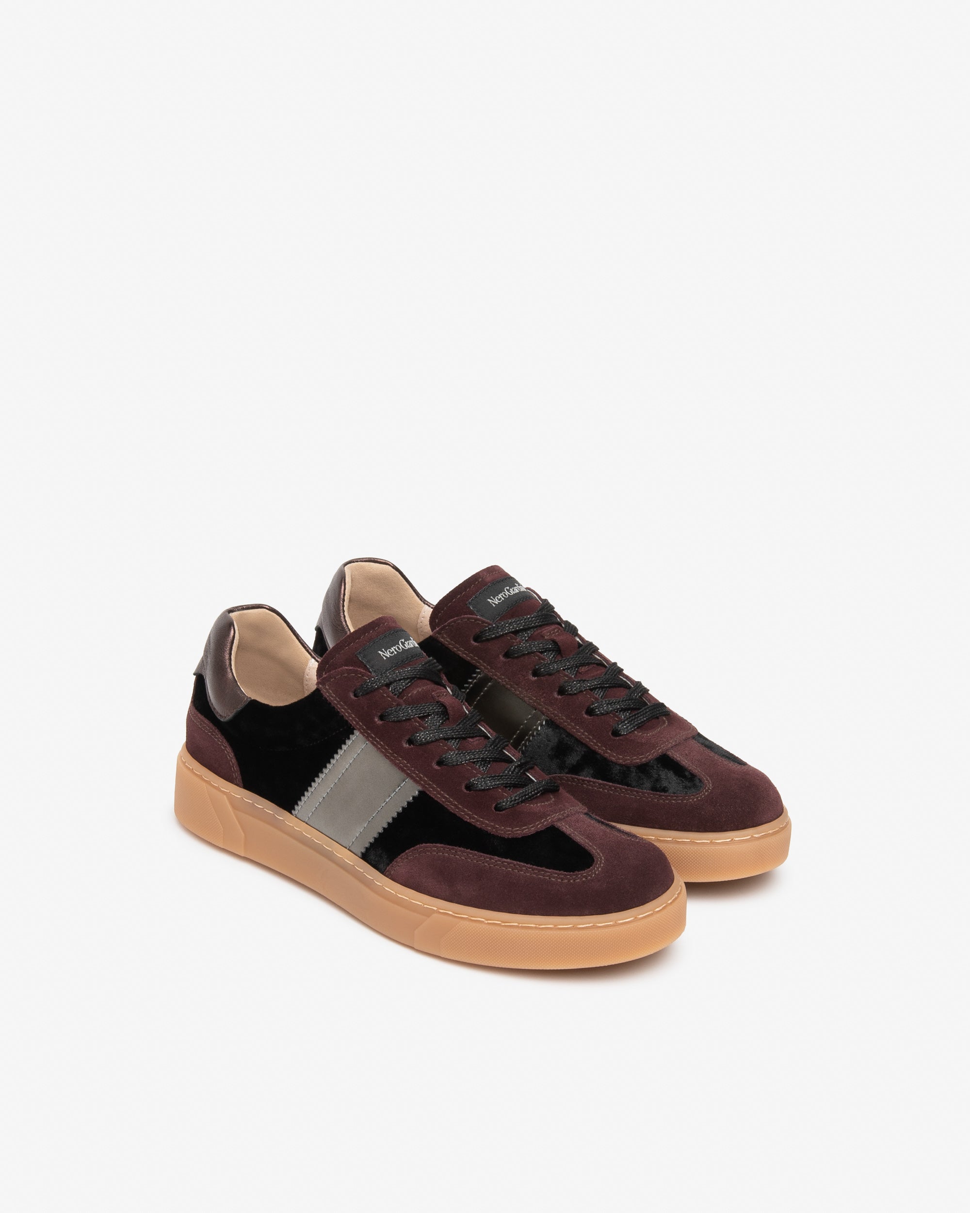 Nero Giardini Sneakers basket daim cuir lacets femme