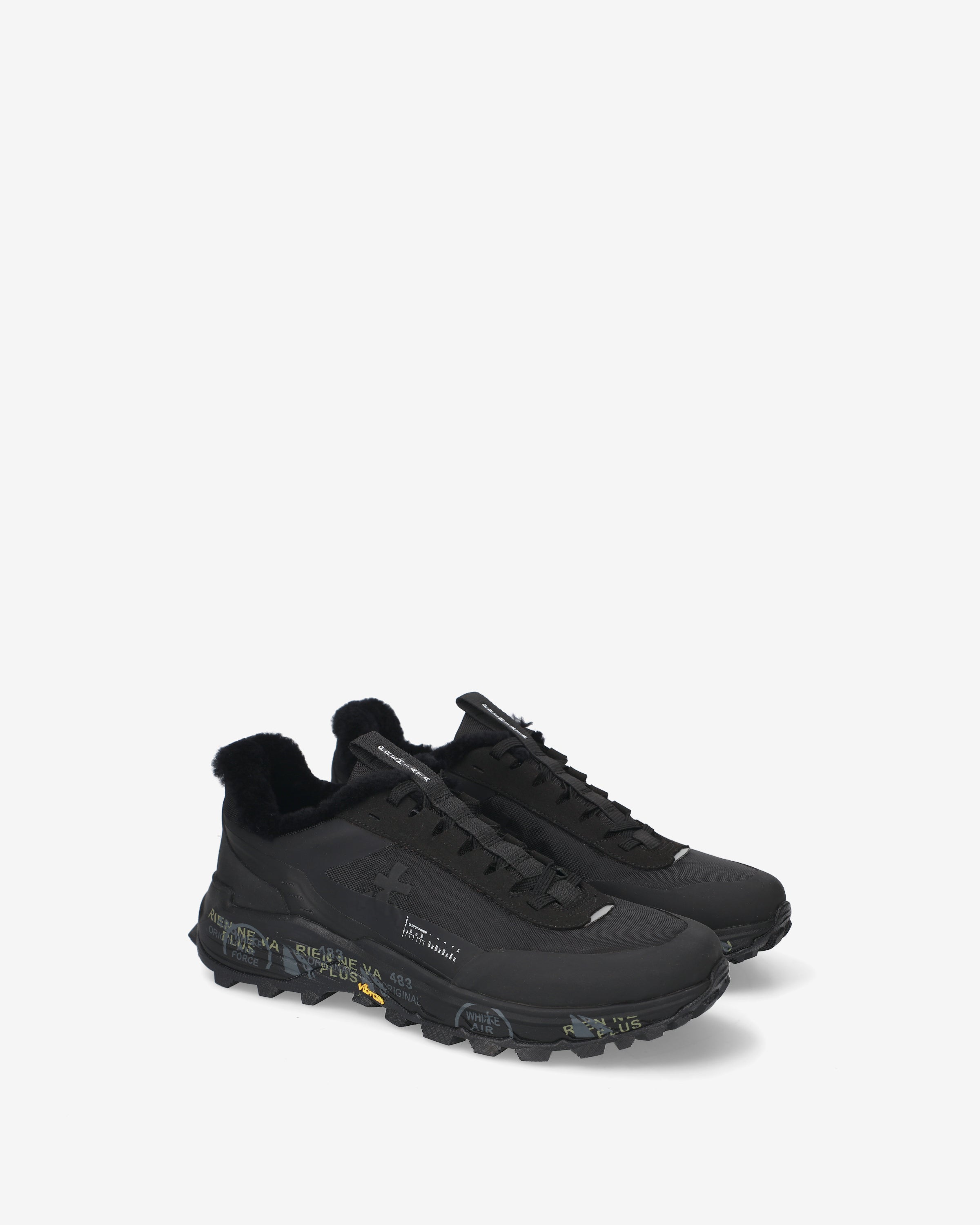 Premiata Devin 503m sneakers noires fourrure Vibram
