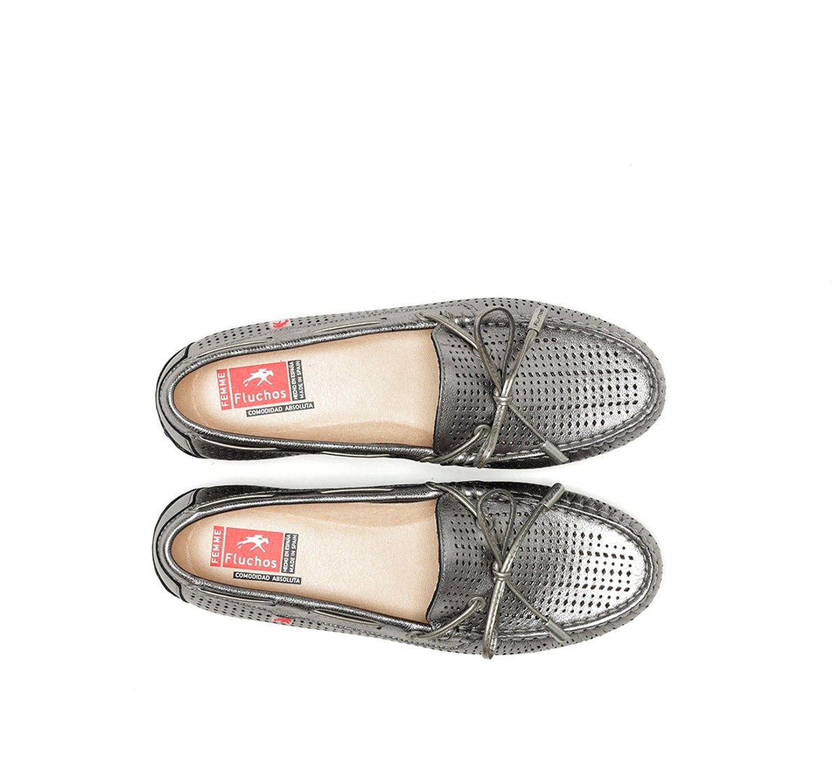Fluchos Bruni F1428 mocassin argent cuir femme