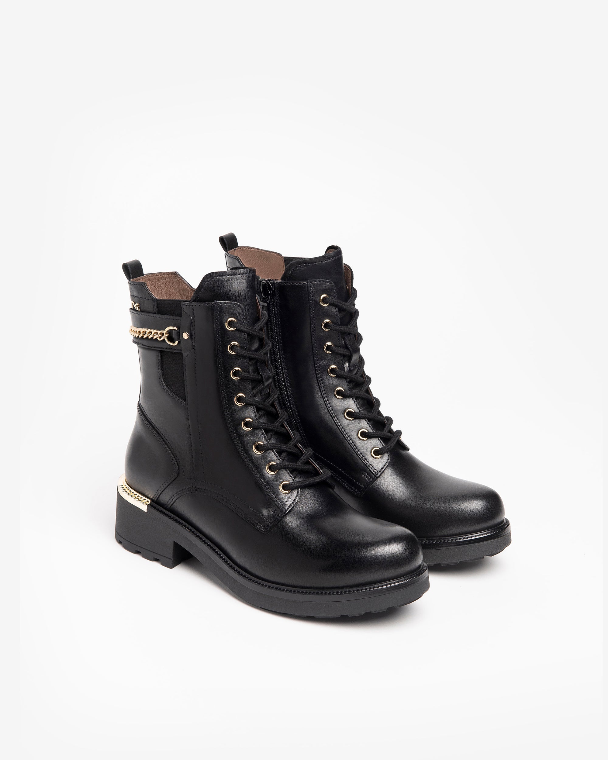 Nero Giardini Combat Boots bottines cuir femme automne hiver