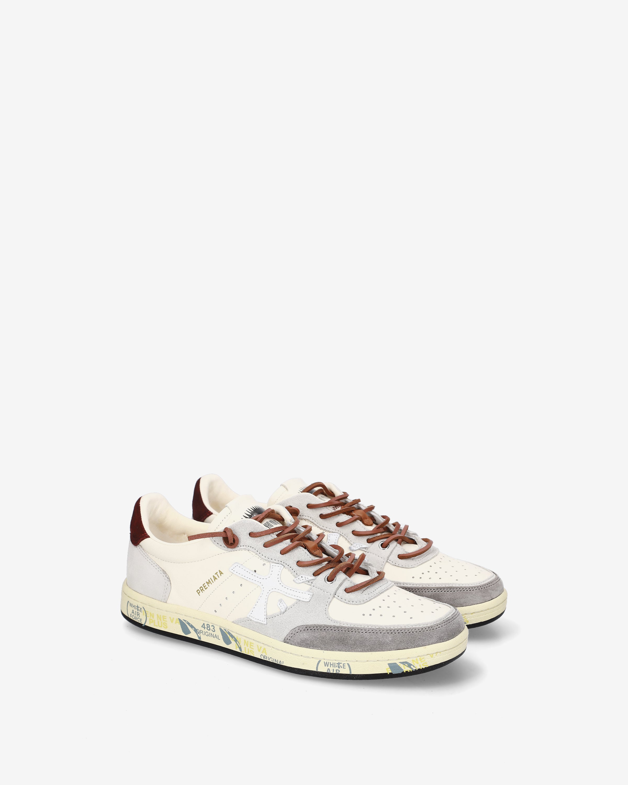 Premiata Bskt Clay 7616 sneakers cuir blanc