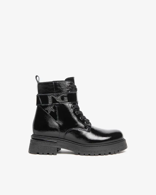 Nero Giardini Combat Boots bottines fille vernie strass