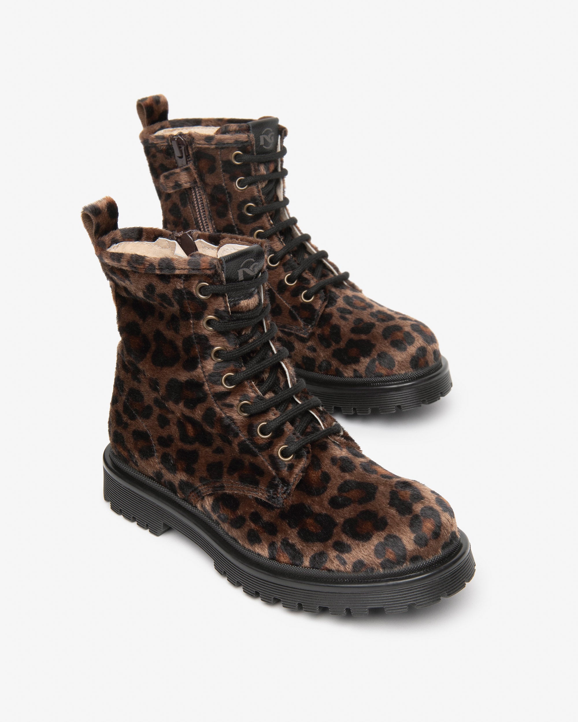 Nero Giardini Combat Boots rangers fille léopard