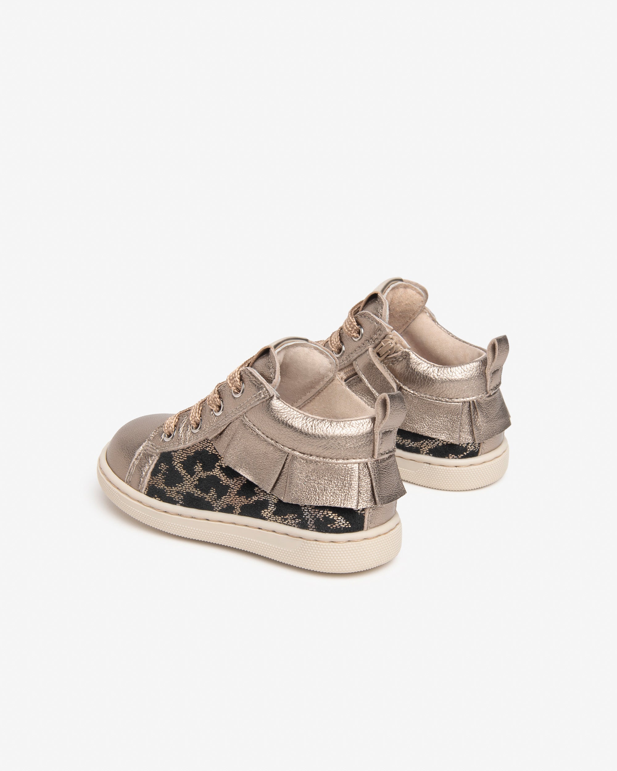Nero Giardini Sneakers cuir fille baskets léopard volant