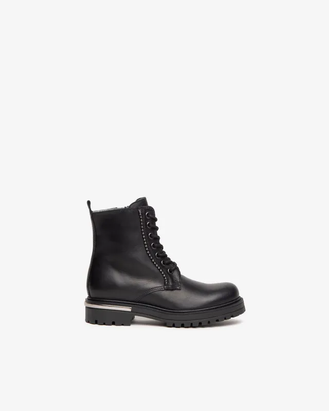 Nero Giardini Combat Boots rangers cuir fille ado à zip 27-39