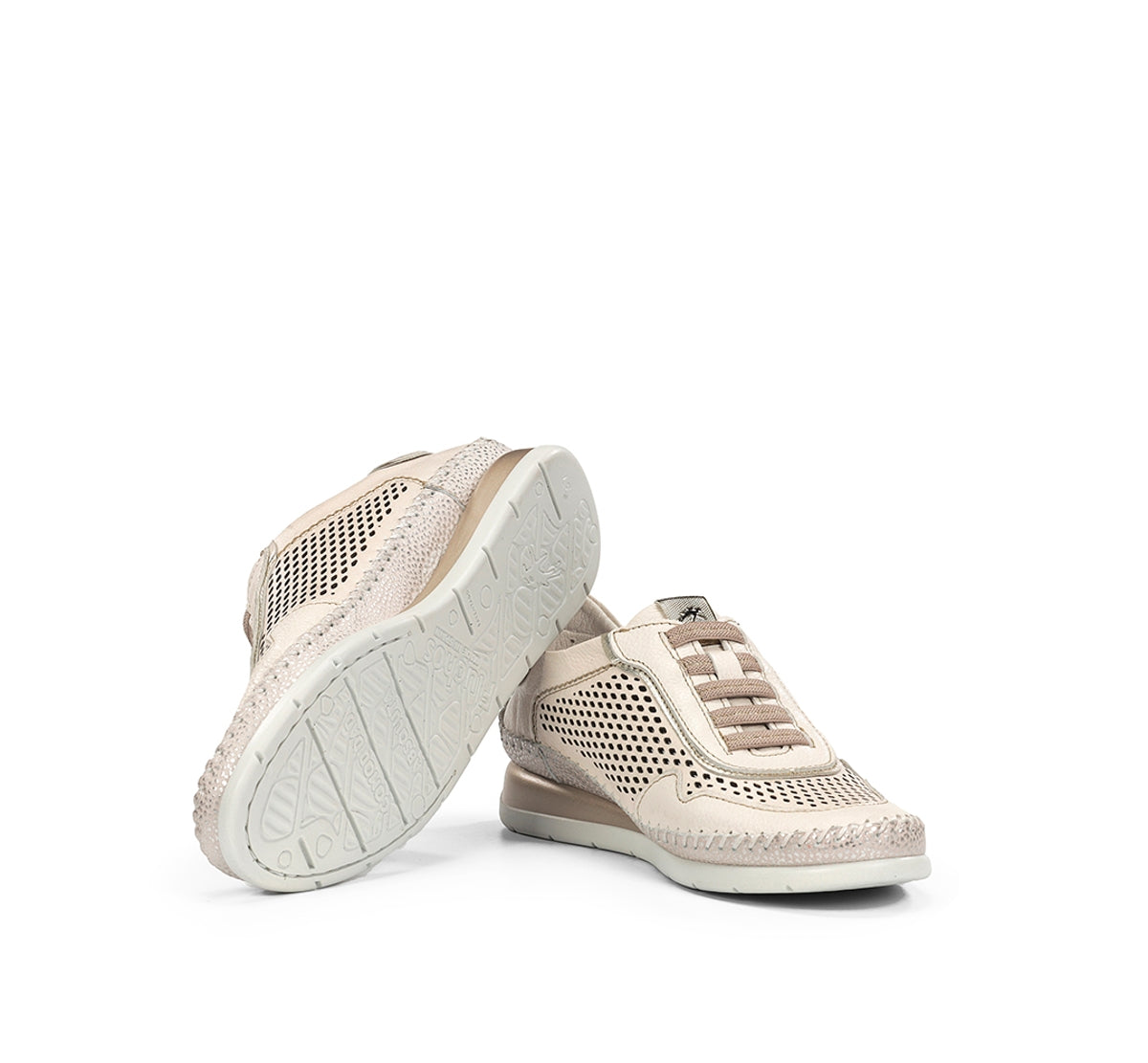 Fluchos Sella F2143 baskets femme taupe compensées