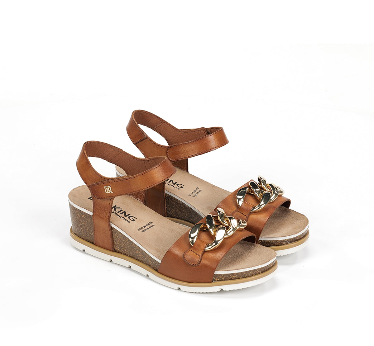 Dorking Gold D9511 Sandales Femme Marron Compensées