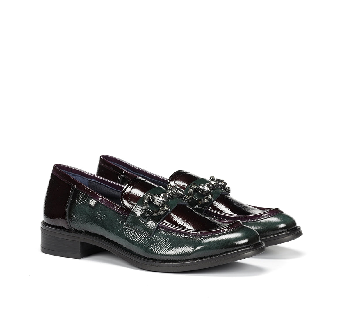 Dorking by Fluchos Harvard D9118 mocassin vert femme