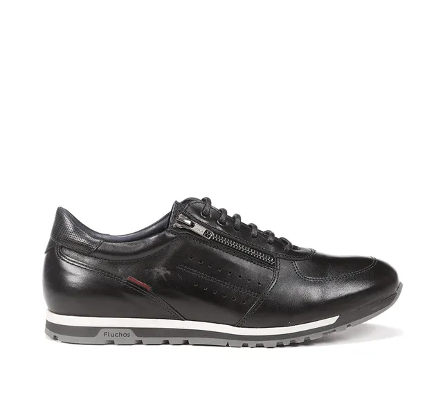 Fluchos Sander F0928 baskets homme noir cuir confort