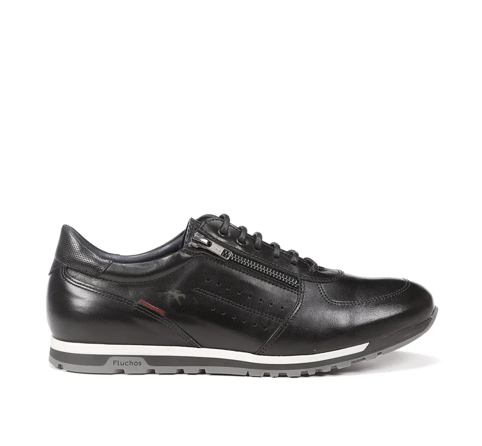 Fluchos Sander F0928 baskets homme noir cuir confort