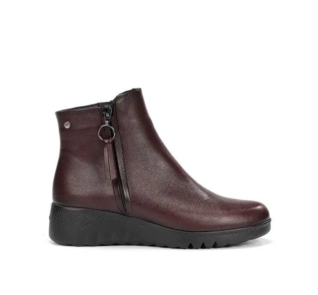 Fluchos Live F2100 bottines femme bordeaux compensées