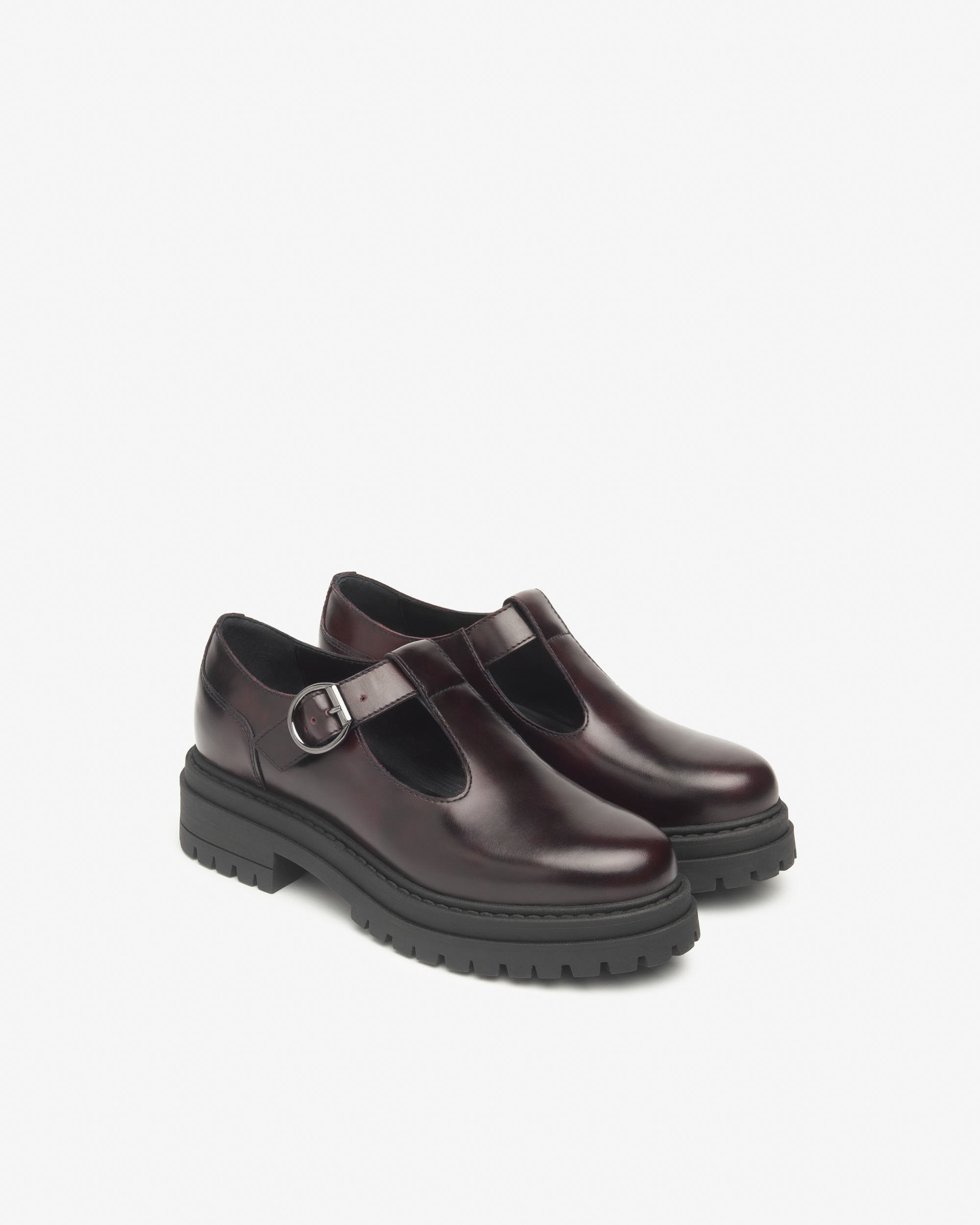 Nero Giardini Mary Jane babies cuir bordeaux