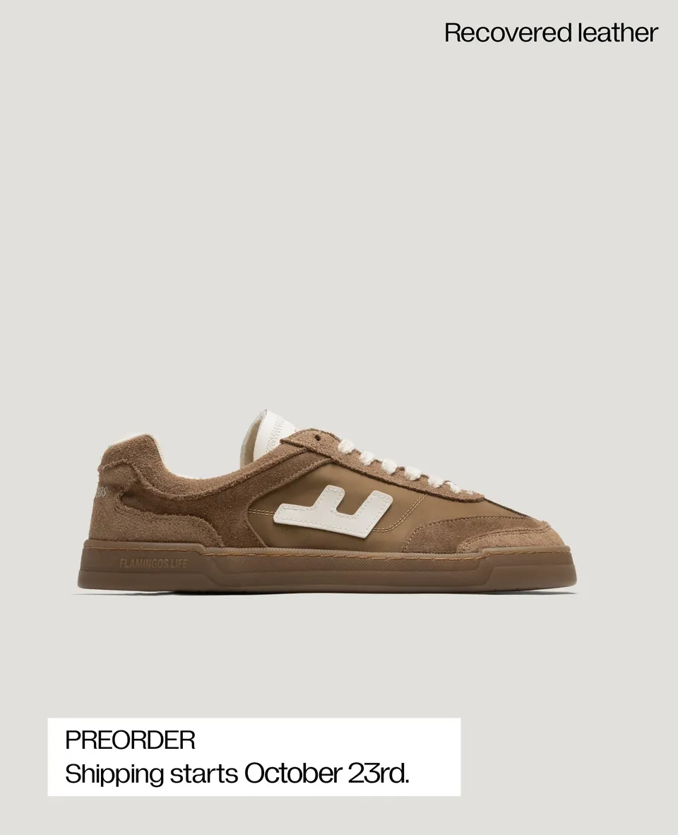 Flamingos Life Zero Tennis chaussures barefoot chestnut cuir