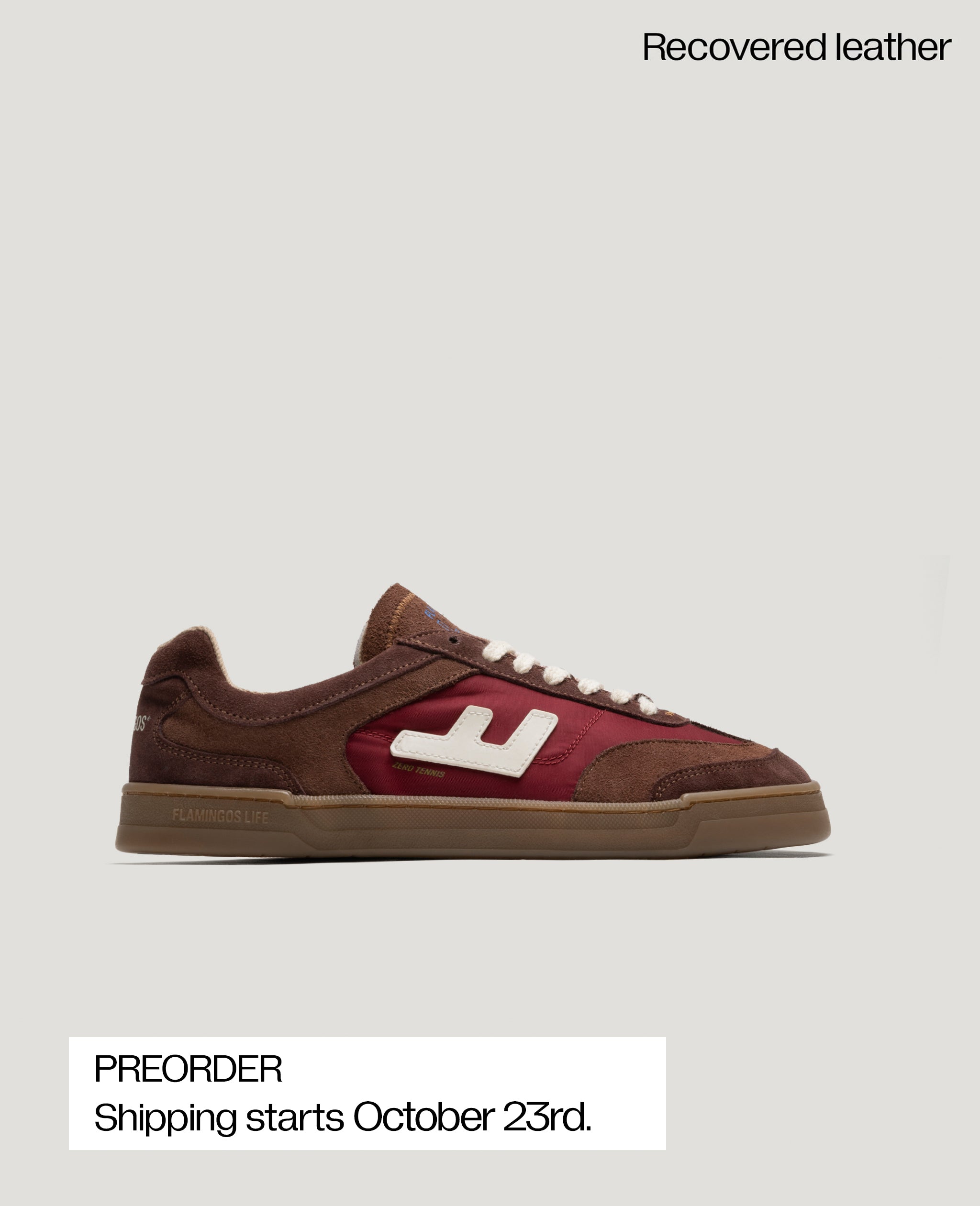 Flamingos Life Zero Tennis baskets bordeaux barefoot