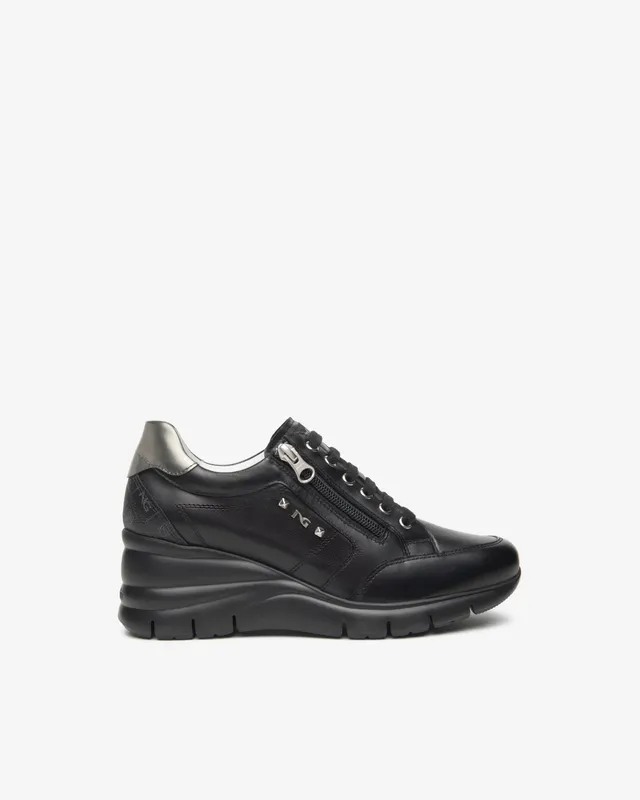 Nero Giardini Sneakers cuir tissu femme Memory confort
