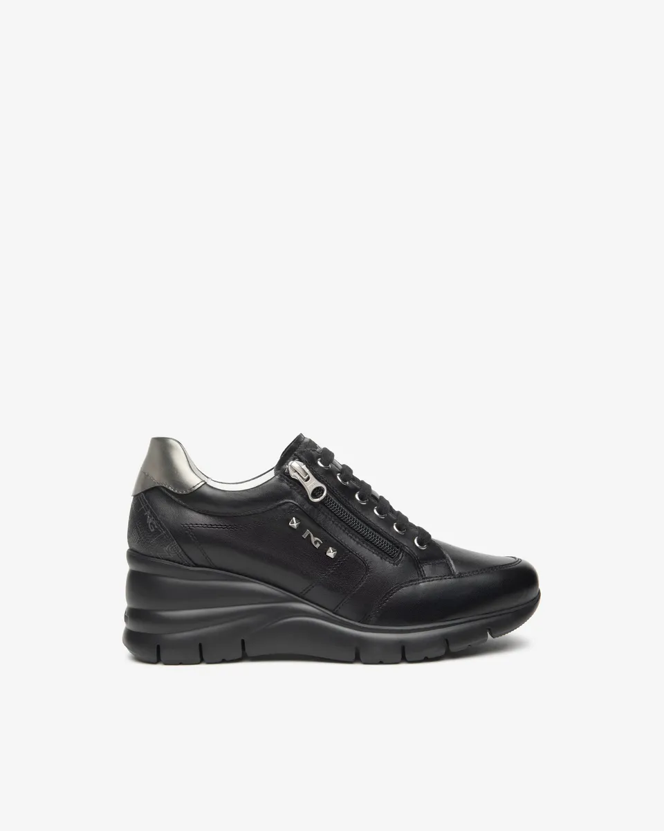 Nero Giardini Sneakers cuir tissu femme Memory confort