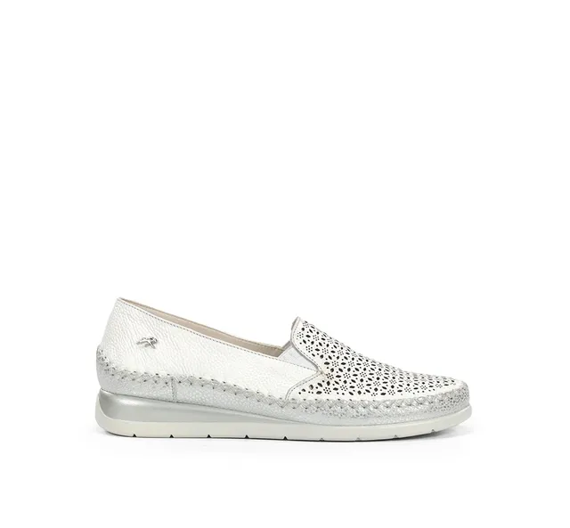 Fluchos Sella F2144 slip on blanc femme compensé