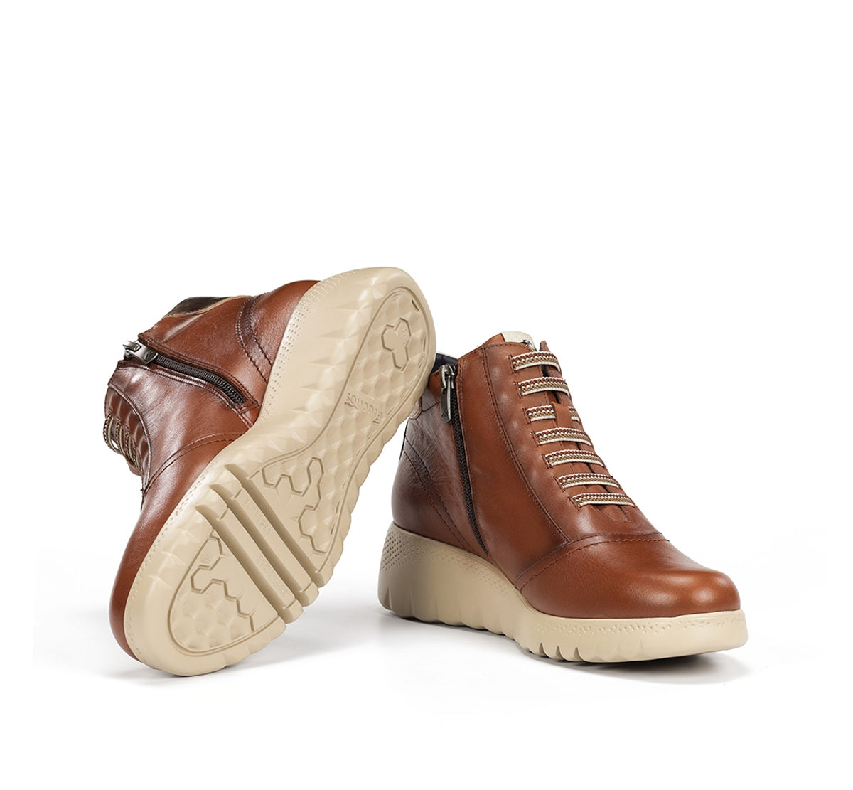 Fluchos Live F2246 bottines femme marron cuir