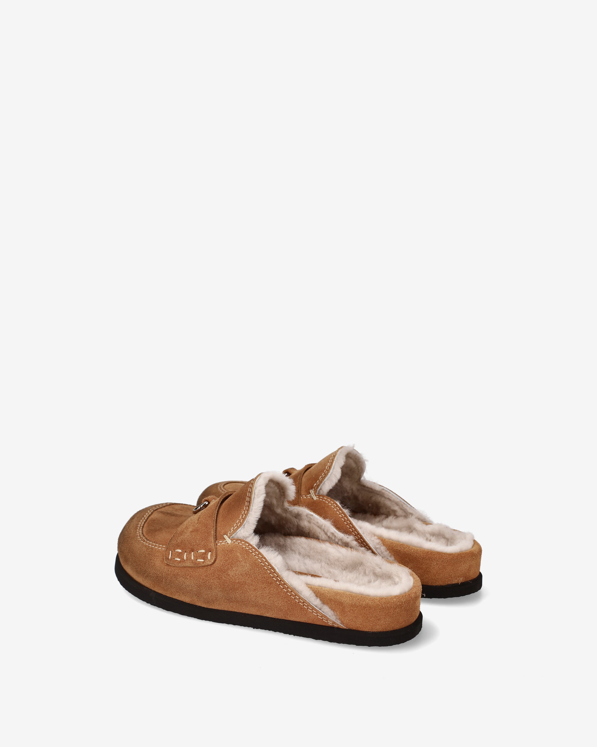Premiata Mules Shearling mules femme camel cuir