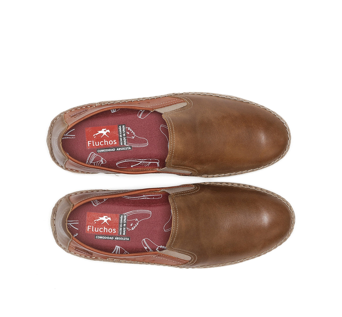 Fluchos Dorian F1178 mocassins homme marron slip on