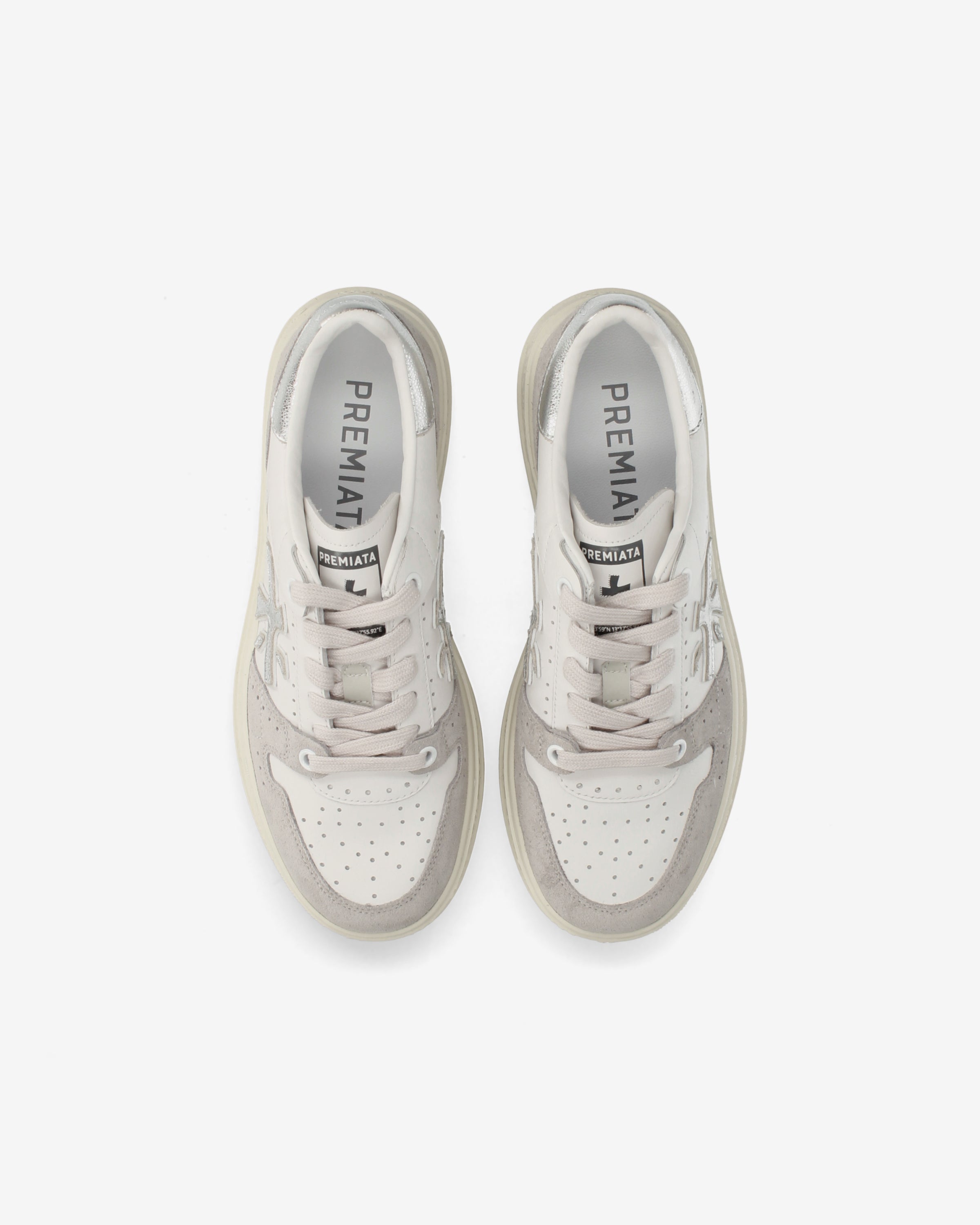 Premiata Quinnd 8642 sneakers femme blanc crème argent