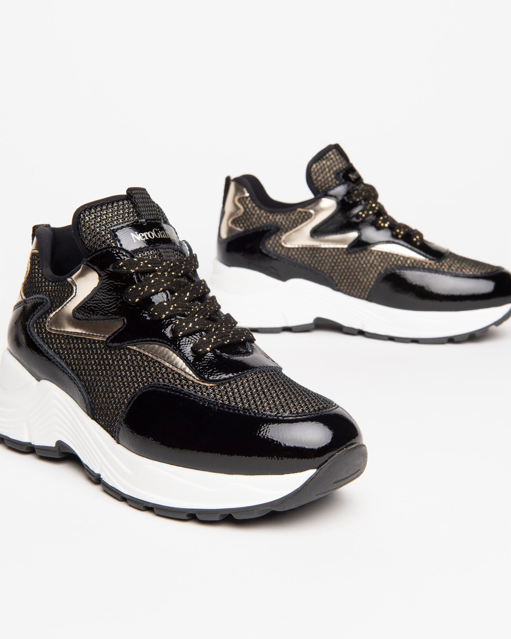 Nero Giardini Sneakers baskets ado cuir verni 31-39