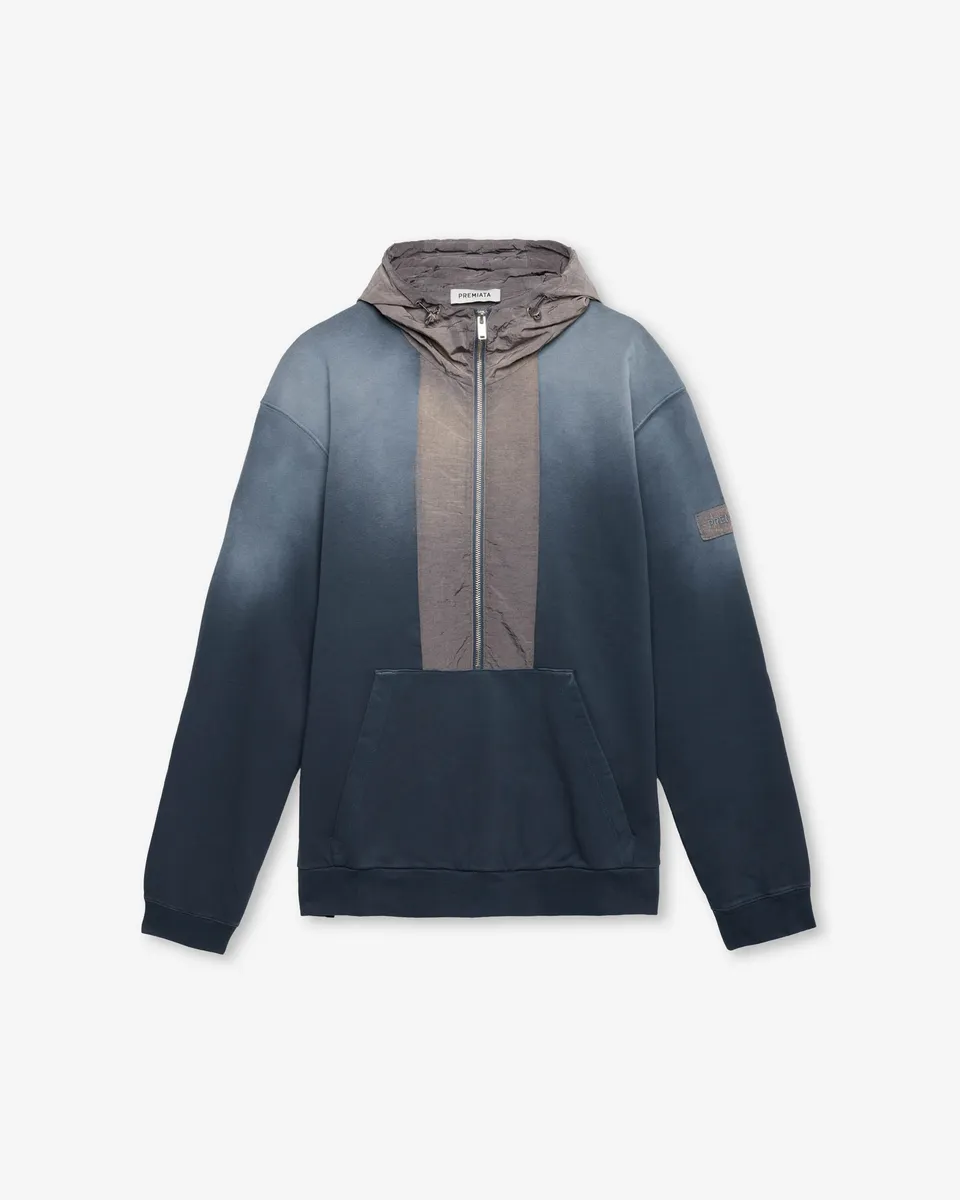 Premiata Sweatshirts sweat capuche homme bleu dip dye