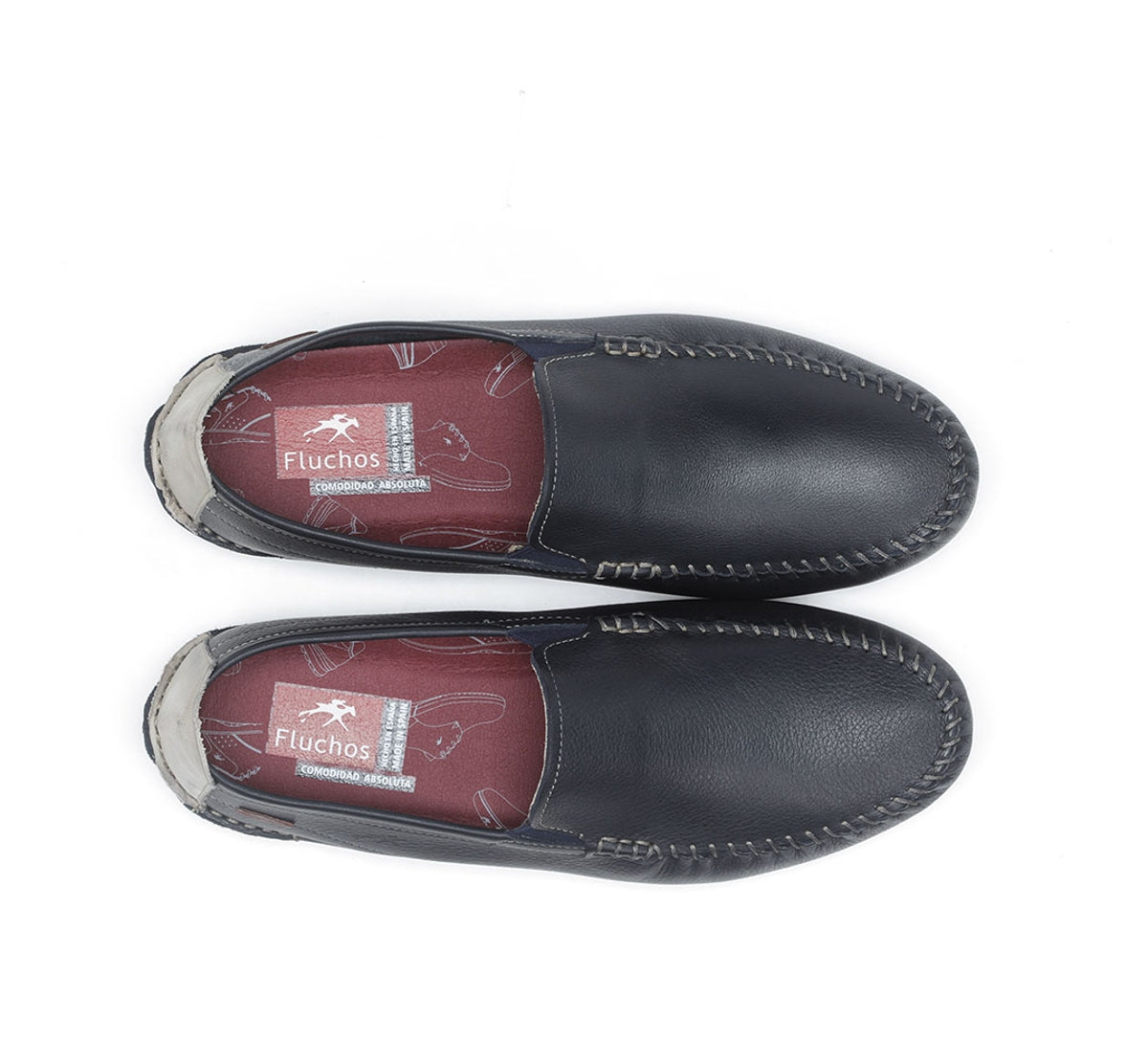 Fluchos Dorian F1173 mocassin bleu homme cuir